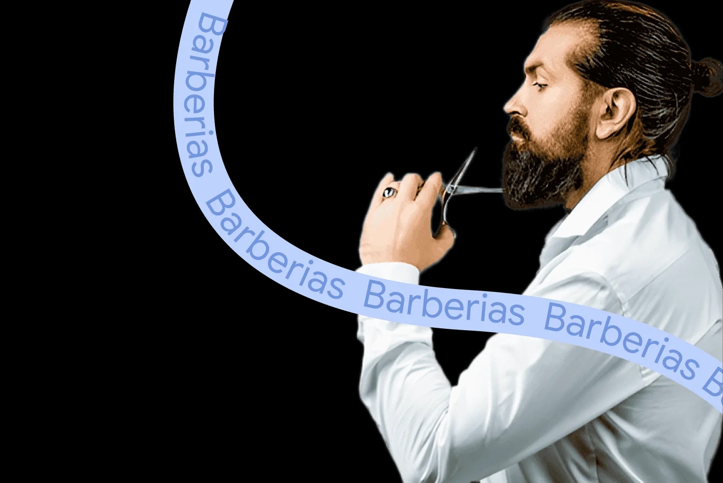 Professional barber ready to cut hair in a barbershop managed with WeiBook