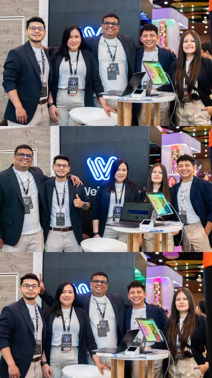 WeiBook team at an industry event supporting beauty salons